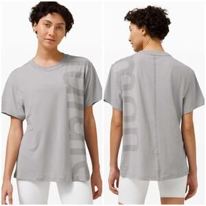 Lululemon All Yours Tee Lululemon Graphic Rhino Grey Plus Size 16 Cotton